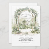 Eleganter Blumengarten Einladung zur Hochzeit (Vorne/Hinten)