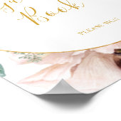 Eleganter Blumengarten | Gast Book Sign Poster (Ecke)