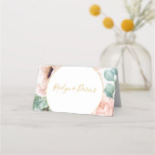 Eleganter Blumengarten | Geflochtene Platzkarte (Rückseite)