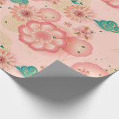 Eleganter Blumengarten Geschenkpapier (Ecke)