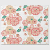 Eleganter Blumengarten Geschenkpapier (Flach)