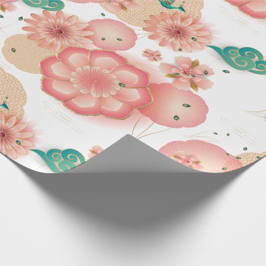 Eleganter Blumengarten Geschenkpapier (Ecke)