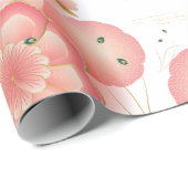 Eleganter Blumengarten Geschenkpapier (Rolleneckpunkt)