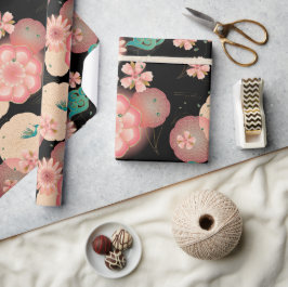 Eleganter Blumengarten Geschenkpapier
