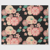 Eleganter Blumengarten Geschenkpapier (Flach)