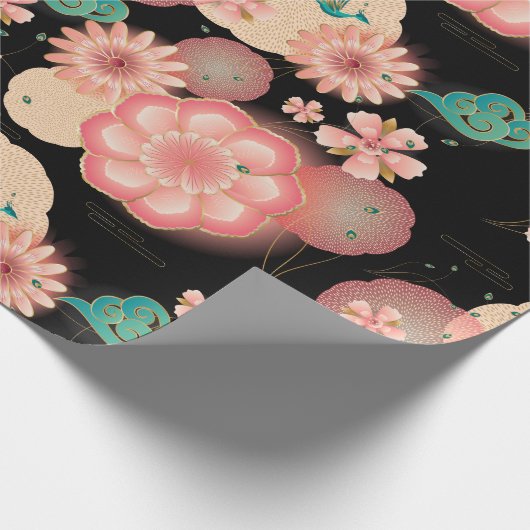 Eleganter Blumengarten Geschenkpapier (Ecke)