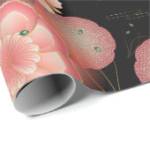 Eleganter Blumengarten Geschenkpapier (Rolleneckpunkt)