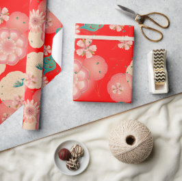 Eleganter Blumengarten Geschenkpapier