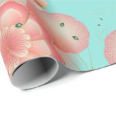 Eleganter Blumengarten Geschenkpapier (Rolleneckpunkt)