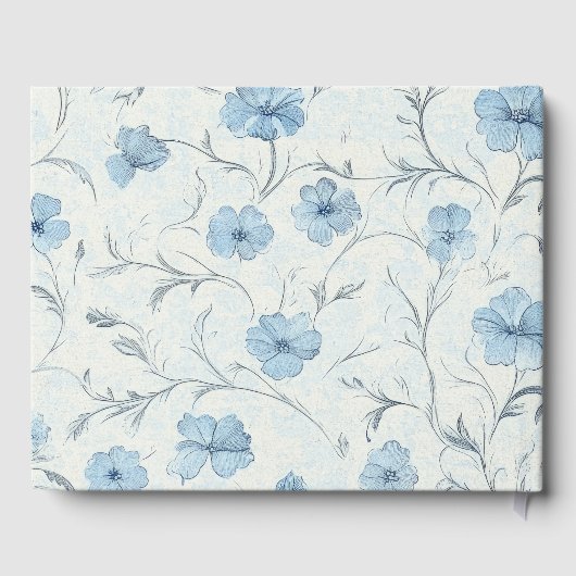 Eleganter Blumengarten Hochzeit Gästebuch (Rückseite)