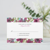 Eleganter Blumengarten | Hochzeit RSVP (Stehend Vorderseite)