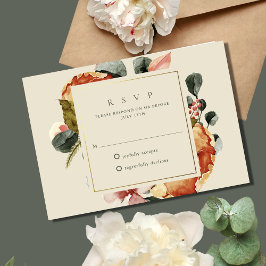 Eleganter Blumengarten Hochzeit RSVP Karte
