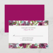 Eleganter Blumengarten | Hochzeit RSVP Karte (Vorne/Hinten)