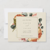 Eleganter Blumengarten Hochzeit Save The Date (Vorderseite)