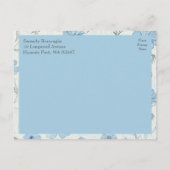 Eleganter Blumengarten Hochzeit Save the Date Ankündigungspostkarte (Rückseite)