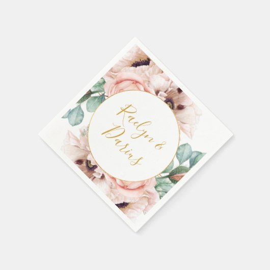 Eleganter Blumengarten | Hochzeit von Napkins Serviette (Ecke)
