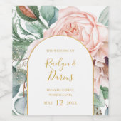 Eleganter Blumengarten | Hochzeitsweinsiegel Weinetikett (Einzelnes Label)