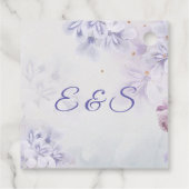 Eleganter Blumengarten lila Boho Initialen Geschenkanhänger (Rückseite)