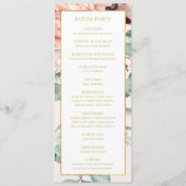 Eleganter Blumengarten | Pastel Wedding Programm (Rückseite)