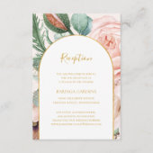 Eleganter Blumengarten | Pastelhochzeit Begleitkarte (Vorderseite)