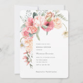 Eleganter Blumengarten Romantische Wasserfarbe Einladung (Vorderseite)