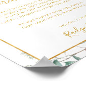 Eleganter Blumengarten | Signatur der nicht angesc Poster (Ecke)