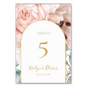 Eleganter Blumengarten | TISCHNUMMER (Vorderseite)