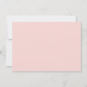 Eleganter Blumengarten Wasserfarben Rosa RoseVi Dankeskarte (Rückseite)