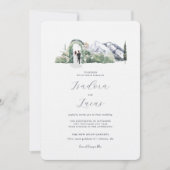 Eleganter Blumengebirge | Hochzeit Einladung (Vorderseite)