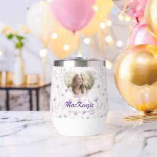 Eleganter Blumengeburtstags-Tumbler mit individuel