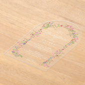 eleganter, blumengeschmückter Brautparty Acryleinladungen (Ablage )