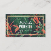 Eleganter Blumengoldrahmen Makeup Salon Ernennung Terminkarte (Vorderseite)