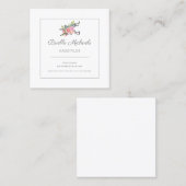 Eleganter Blumenhaarschnitt Scheren Haarstil Quadratische Visitenkarte (Vorne/Hinten)