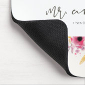 Eleganter Blumenherr u. Frau Wedding | Mousepad (Ecke)