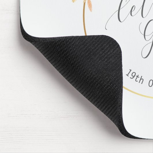 Eleganter Blumenherr u. Frau Wedding | Mousepad (Ecke)