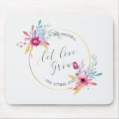 Eleganter Blumenherr u. Frau Wedding | Mousepad (Vorne)