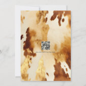 Eleganter Blumenhorseshoe-Western Hochzeitsstichta Einladung (Rückseite)