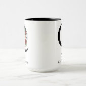 Eleganter Blumeninitialen-Personalisierter-Mug-Ges Tasse (Zentrum)