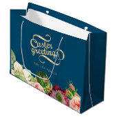 Eleganter Blumenkorb Große Geschenktasche Geschenktüte (Vorderseite Schrägansicht)