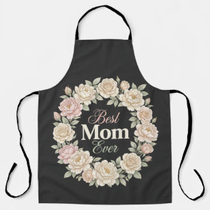 Eleganter Blumenkranz Beste Mutter Aller Zeiten Schürze