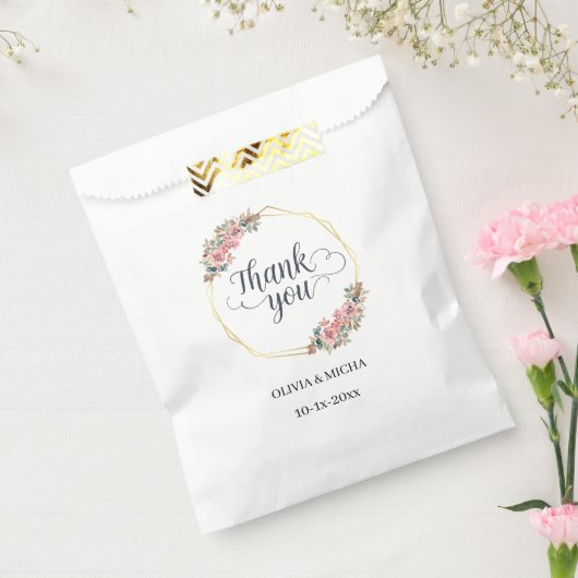 Eleganter Blumenkranz Dankeschön Gastgeschenk Hoch Geschenktütchen (Versiegelt)