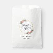 Eleganter Blumenkranz Dankeschön Gastgeschenk Hoch Geschenktütchen (Vorderseite)