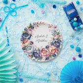 Eleganter Blumenkranz für Hochzeiten Pappteller (Party)