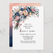 Eleganter Blumenkranz für Paardusche Einladung (Vorne/Hinten)