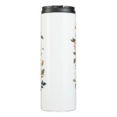 Eleganter Blumenkranz mit verdeckten Rose Thermosbecher (Rückseite)