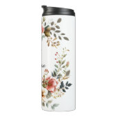 Eleganter Blumenkranz mit verdeckten Rose Thermosbecher (Nach rechts gedreht)