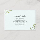 Eleganter Blumenkranz Visitenkarte (Rückseite)