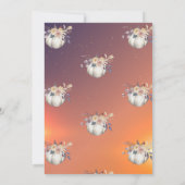 Eleganter Blumenkürbis, Licht, Babydusche Einladung (Rückseite)