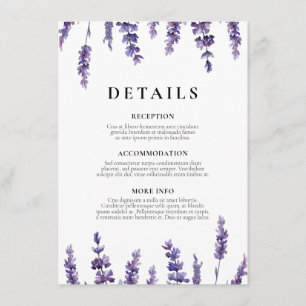 Eleganter Blumenladen Hochzeitsgast-Informationen Begleitkarte