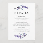 Eleganter Blumenladen Hochzeitsgast-Informationen Begleitkarte (Vorderseite)